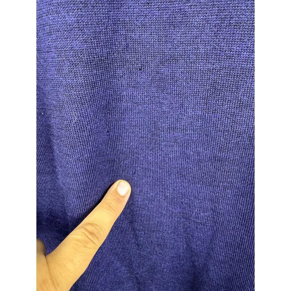 Banana Republic‎ Pullover Sweater Size S Blue V Neck Long Sleeve Casual DEFECT